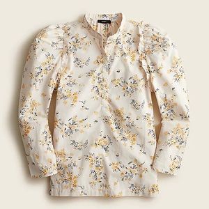 JCrew Puff-sleeve top in budding floral